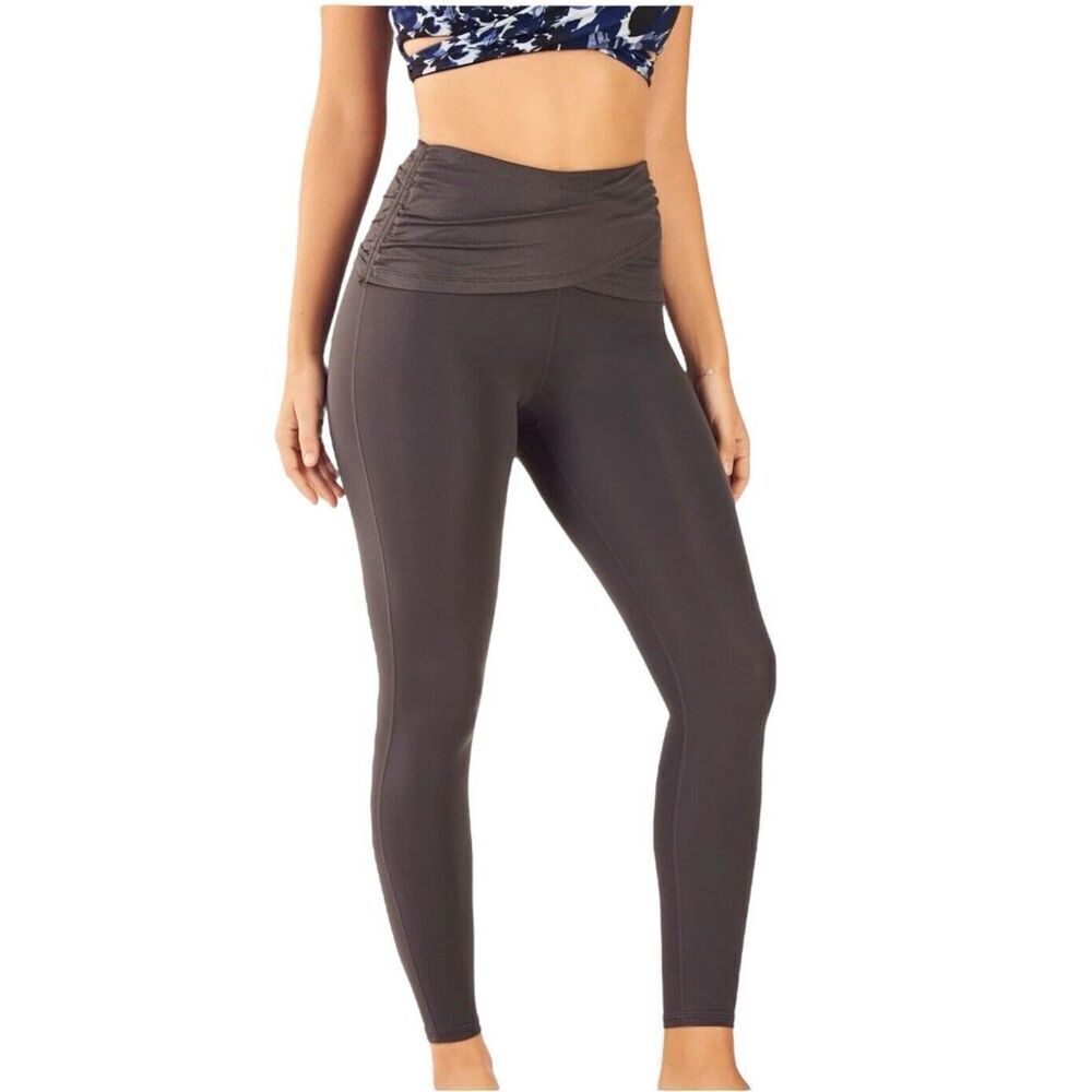 FABLETICS‎ Womens Medium Gray High Waist Cashel Pureluxe 7/8 Skirted Leggings